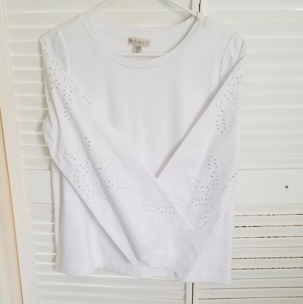 Eliane Rose cotton top w/ eyelet lace decoration